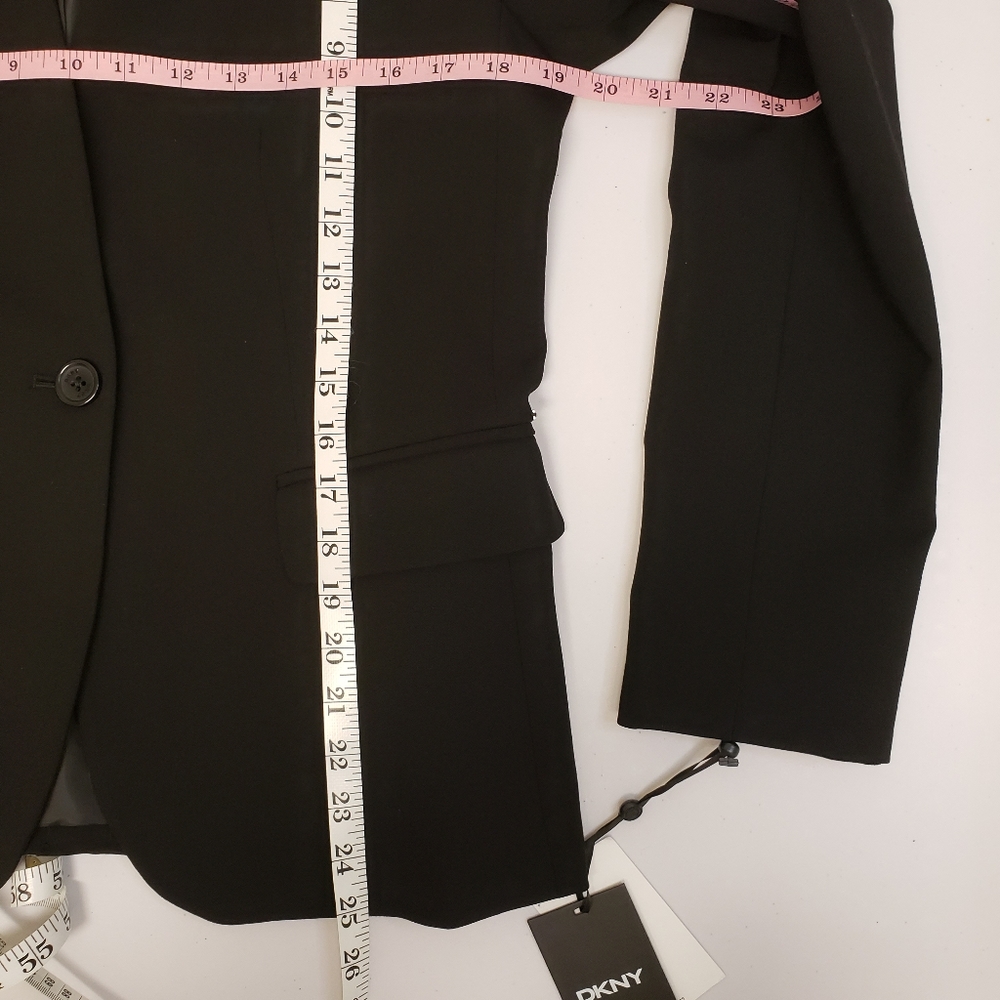 DKNY Essentials Fitted Single Button Black Blazer… - image 15